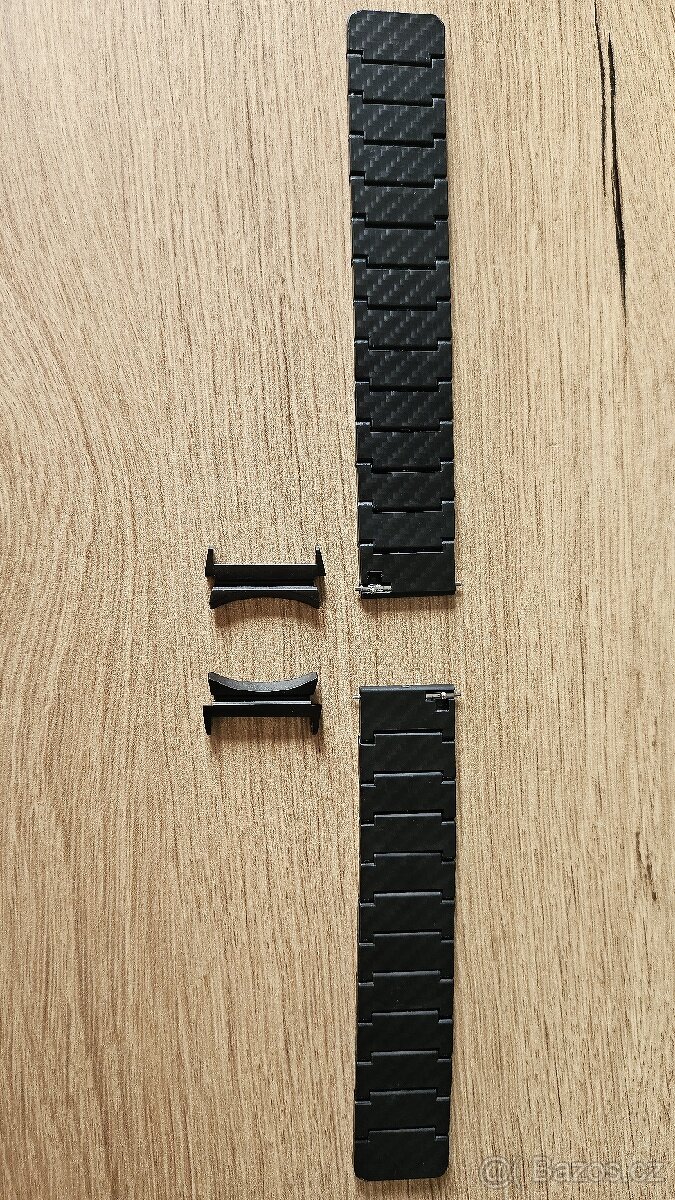 Magneticky pásek k hodinkám 20mm černý/karbon - 7