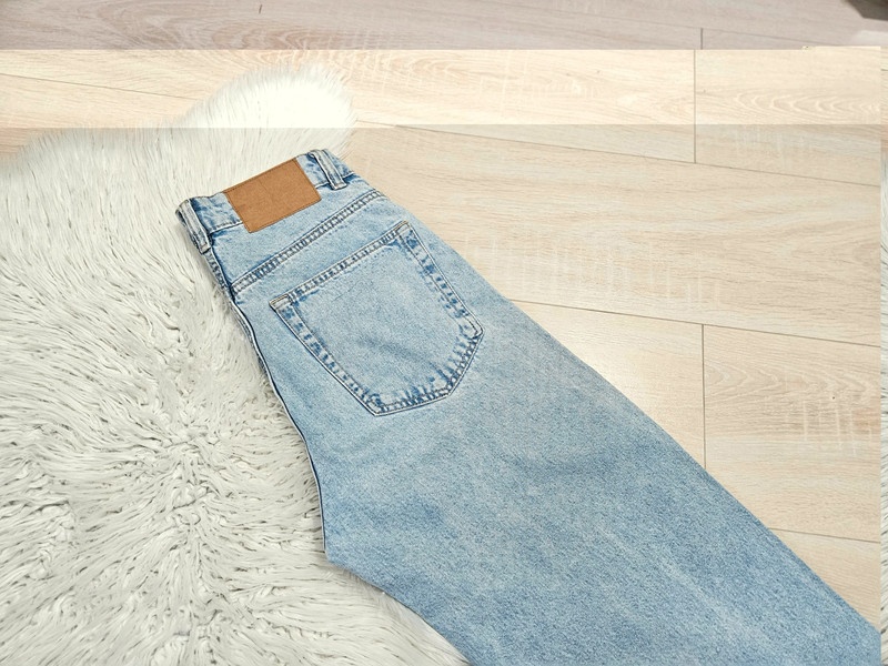 Modré rifle široké roztrhané džíny vel 36 - 7