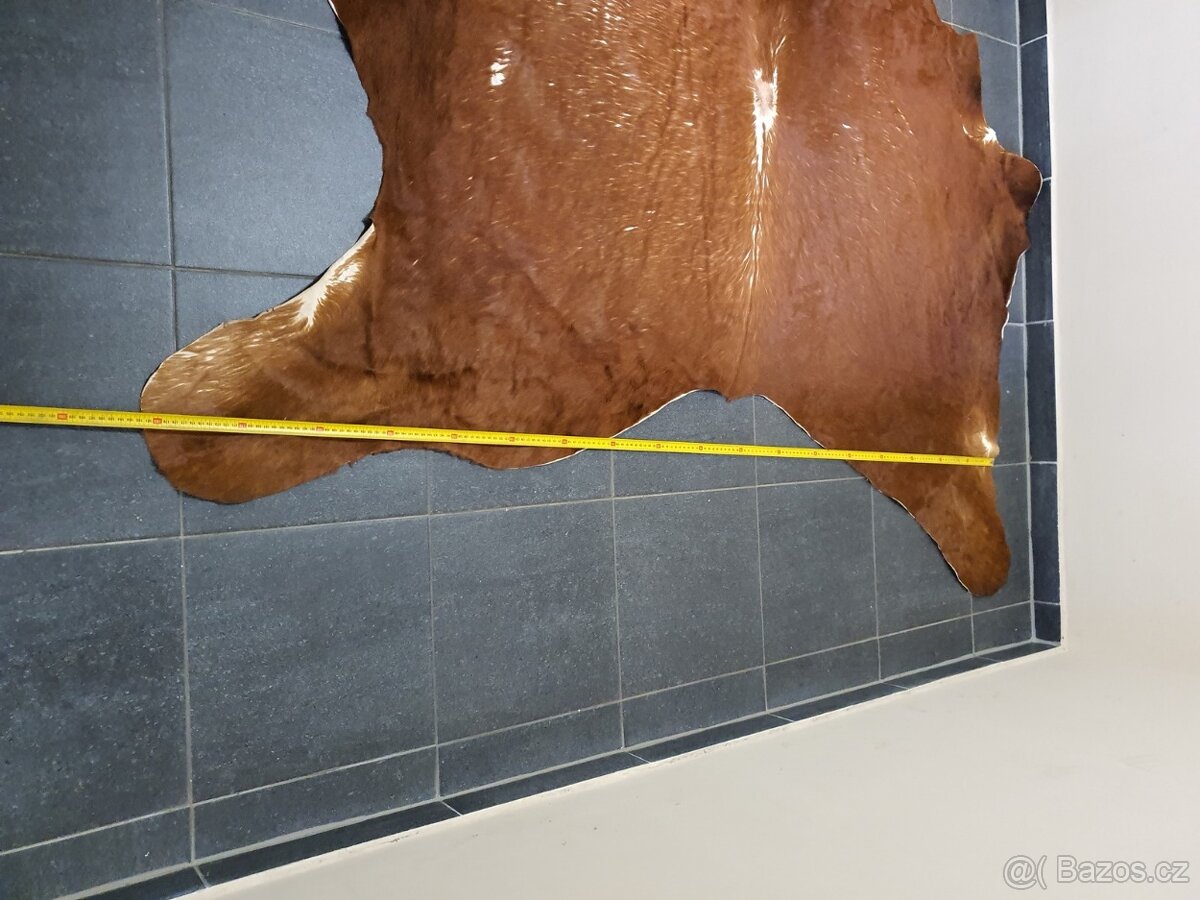 pravá kůže, hovězí kožešina, IKEA, 208cm - 7