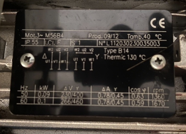 Elektromotor s převodovkou KEB - 7