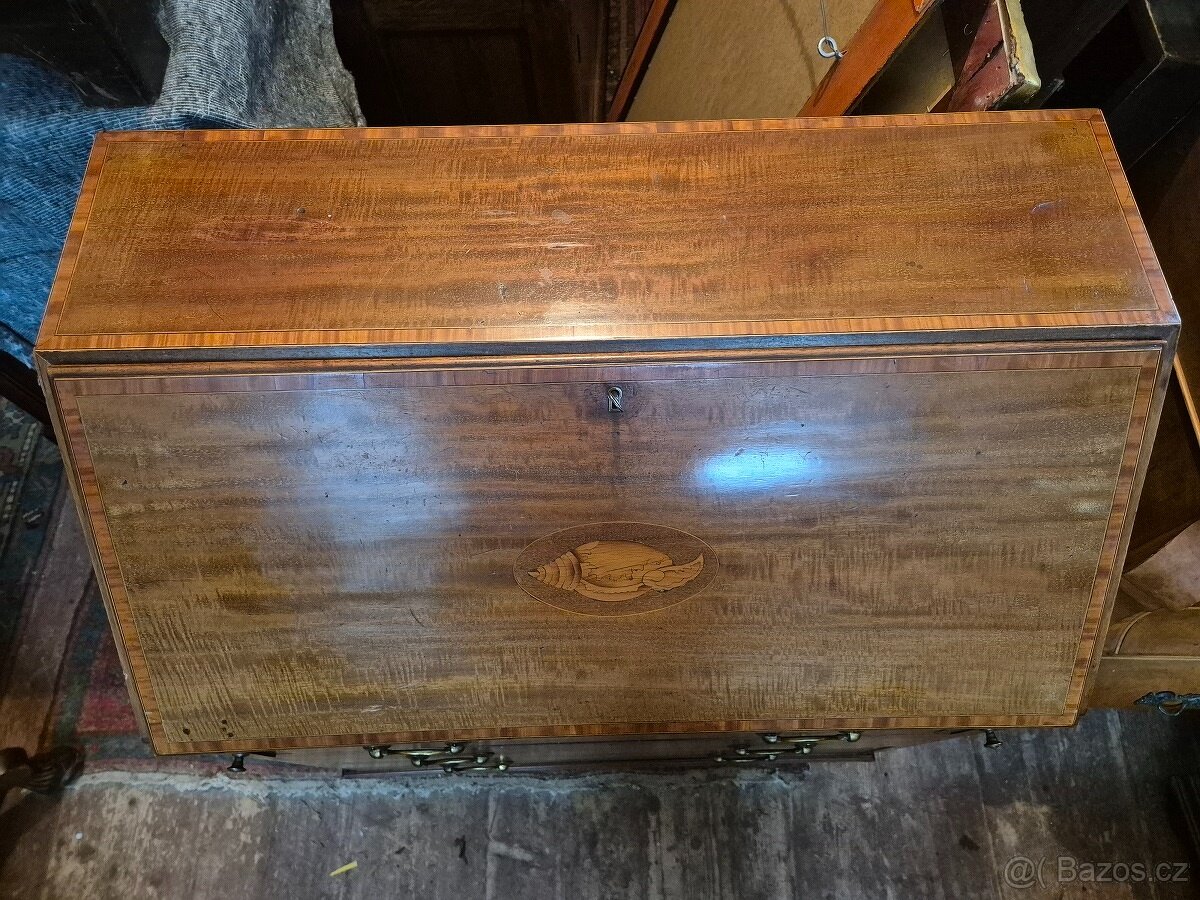 Starožitný psací sekretář – anglický styl - 7