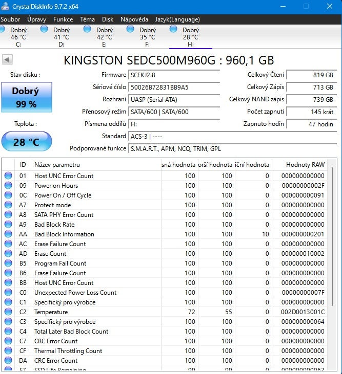 SSD Kingston a Samsung - 7