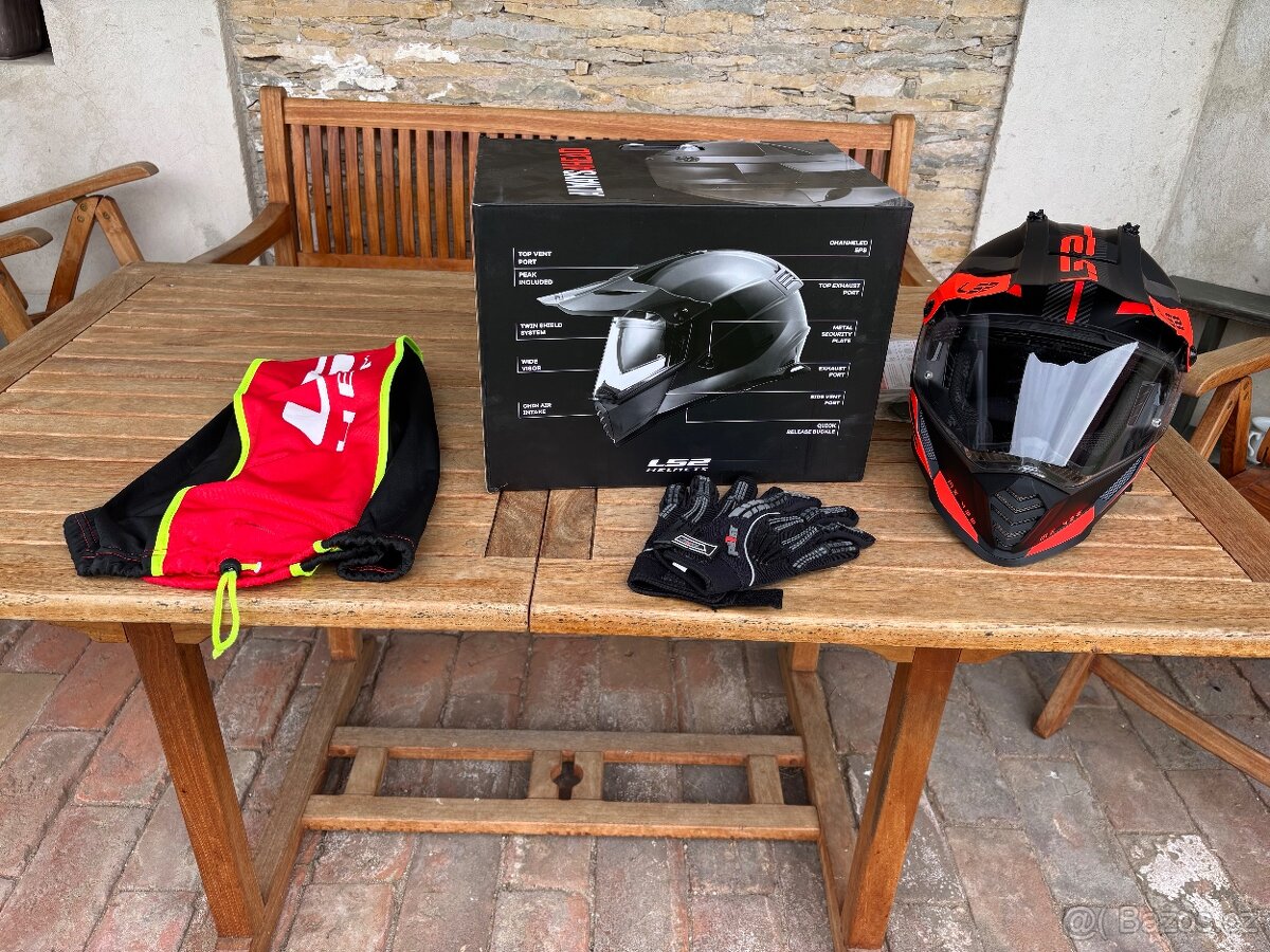 Přilba Enduro LS 2-MX 436 PIONEER a Bunda REBELHORN - PATROL - 7