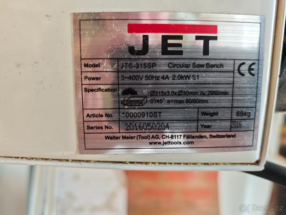 Kotoučová pila - cirkulárka JET JTS-315 - 7