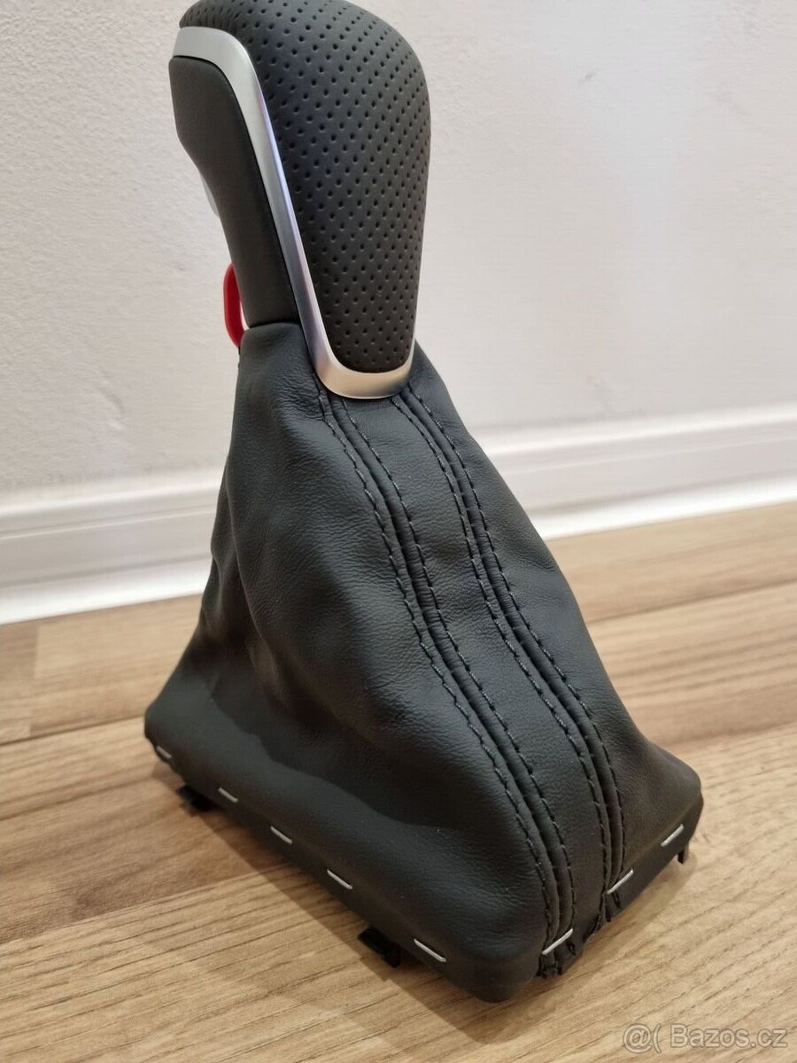 Kožená radici páka AUDI A6 A7 perforovaná / hladká koža - 7