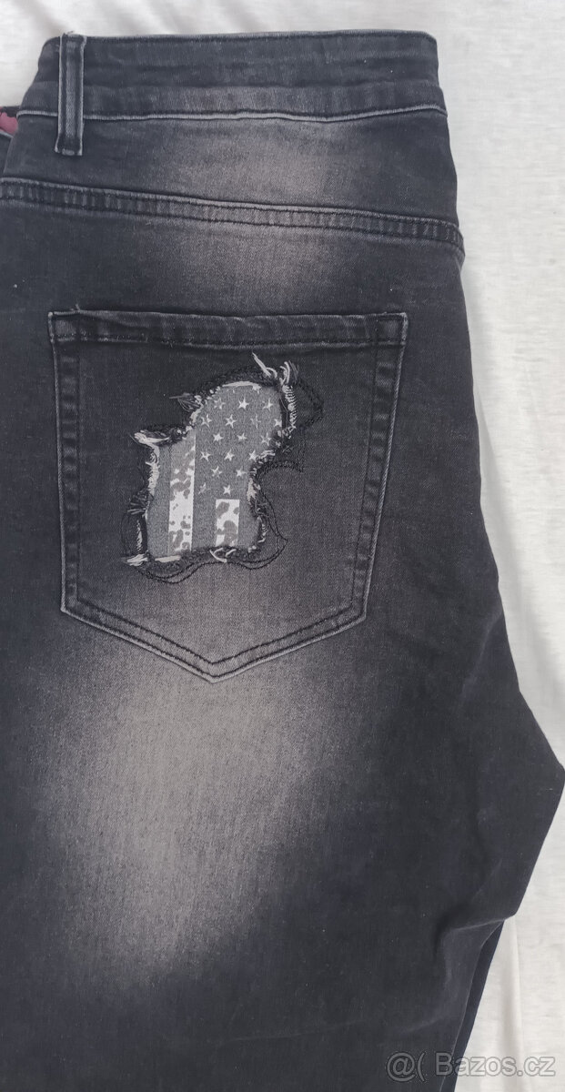 ROCK REBEL pánské džíny v. XL Nové,ZA POLOVINU CENY - 7