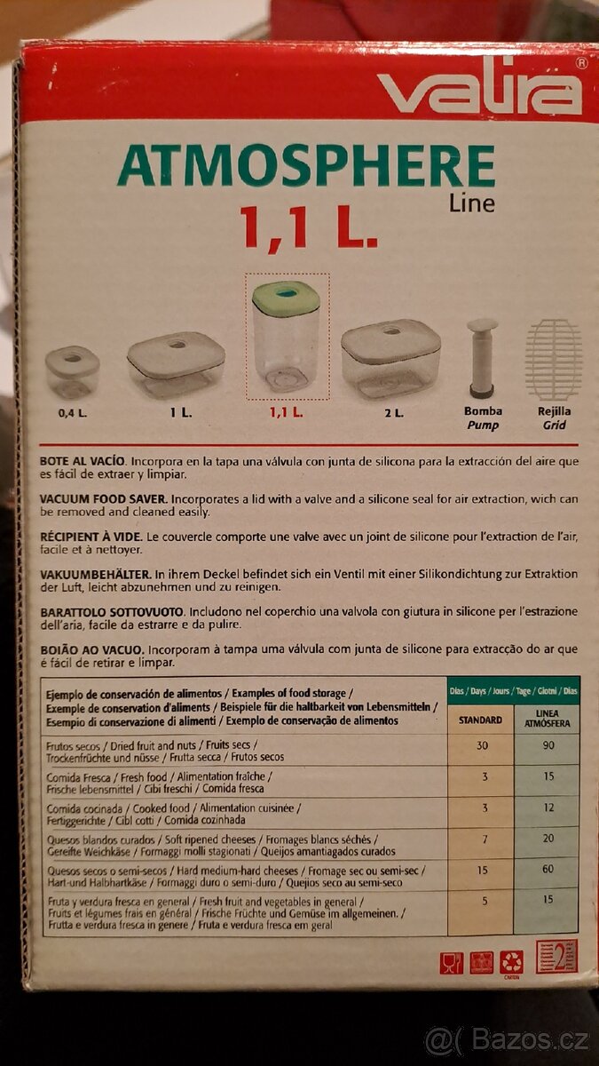 Vakuové dózy na potraviny VALIRA - 7