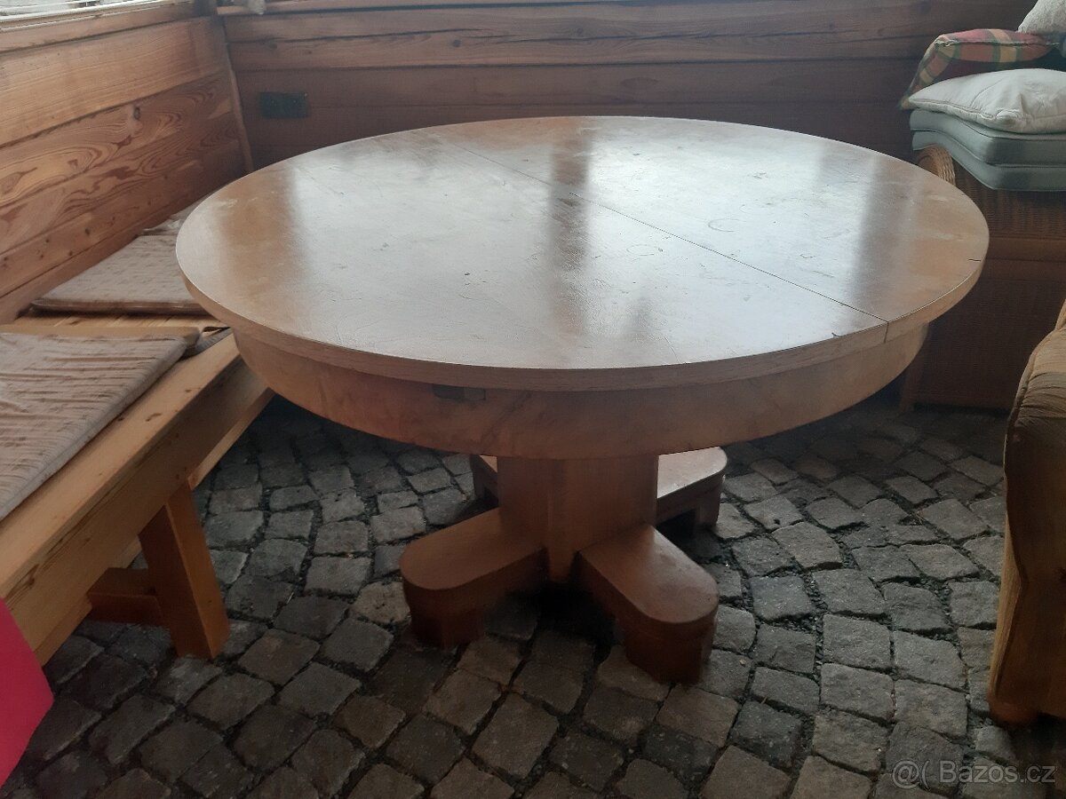 Rozkládací starožitný stůl - 7