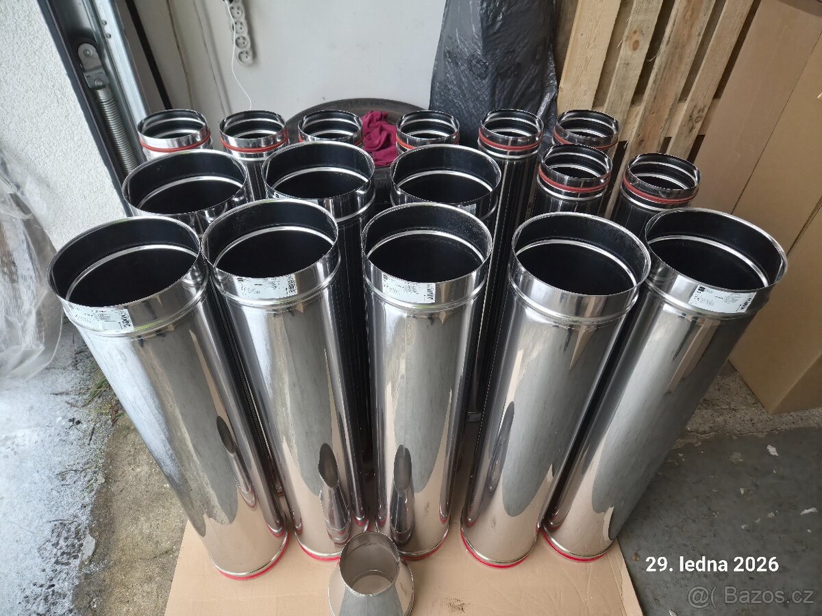 Komín nerezový průměr 130/200mm, NOVÝ - 7