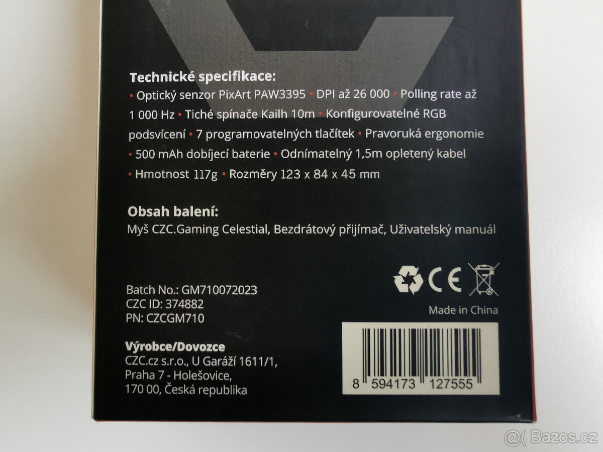 Herní myš CZC.Gaming Celestial, bezdrátová - 7