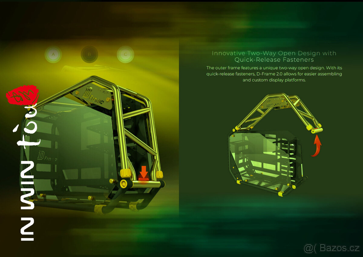 In Win D-FRAME 2.0 black/green + 1065W zdroj D-FRAME 2.0 - 7