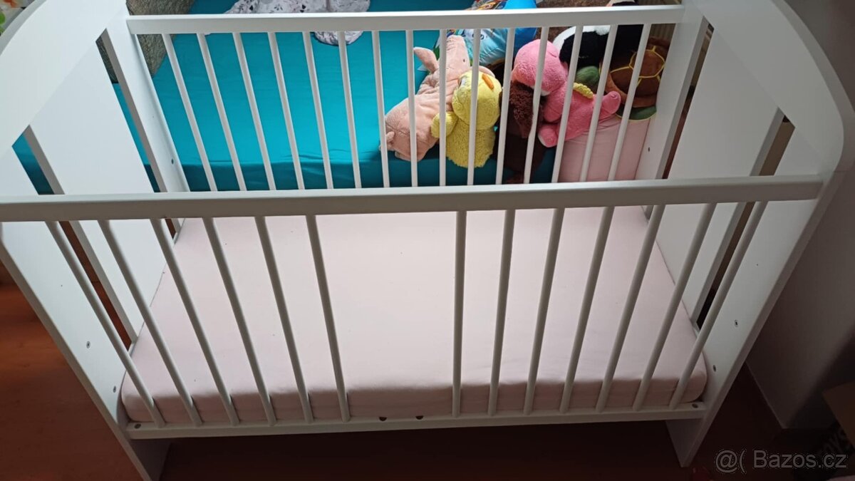 Bílá postýlka +matrace traumeland - 7