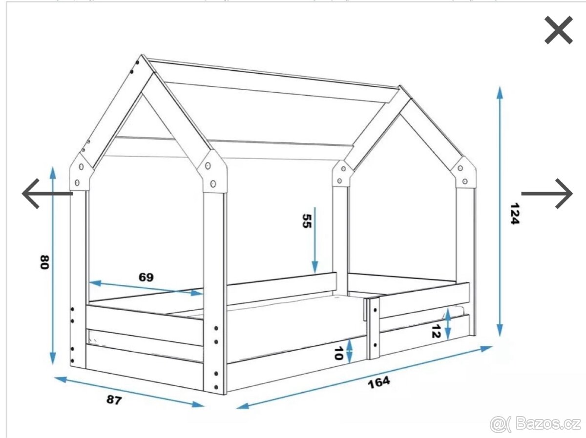 Dětská domečková postel - 7