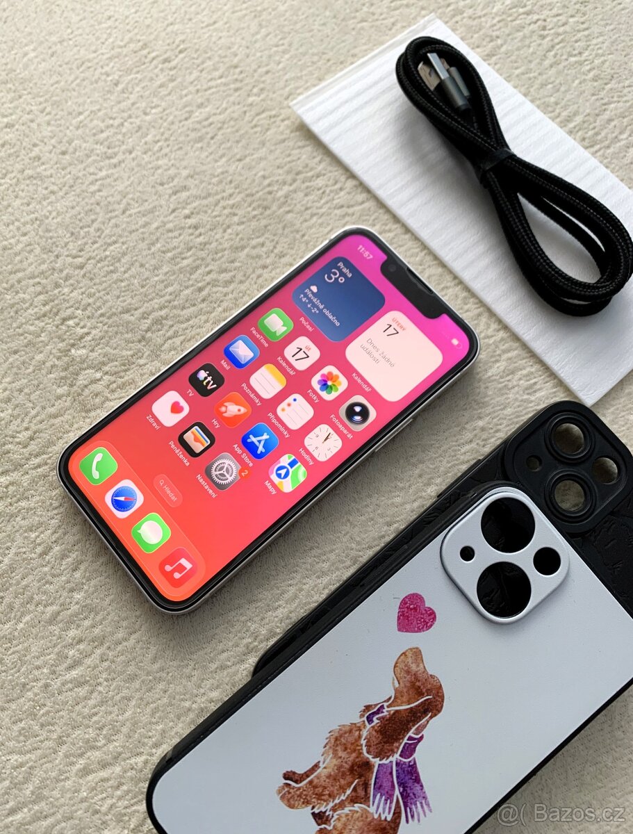 Apple Iphone 13 mini silver 128GB s novou baterii 👍 - 7