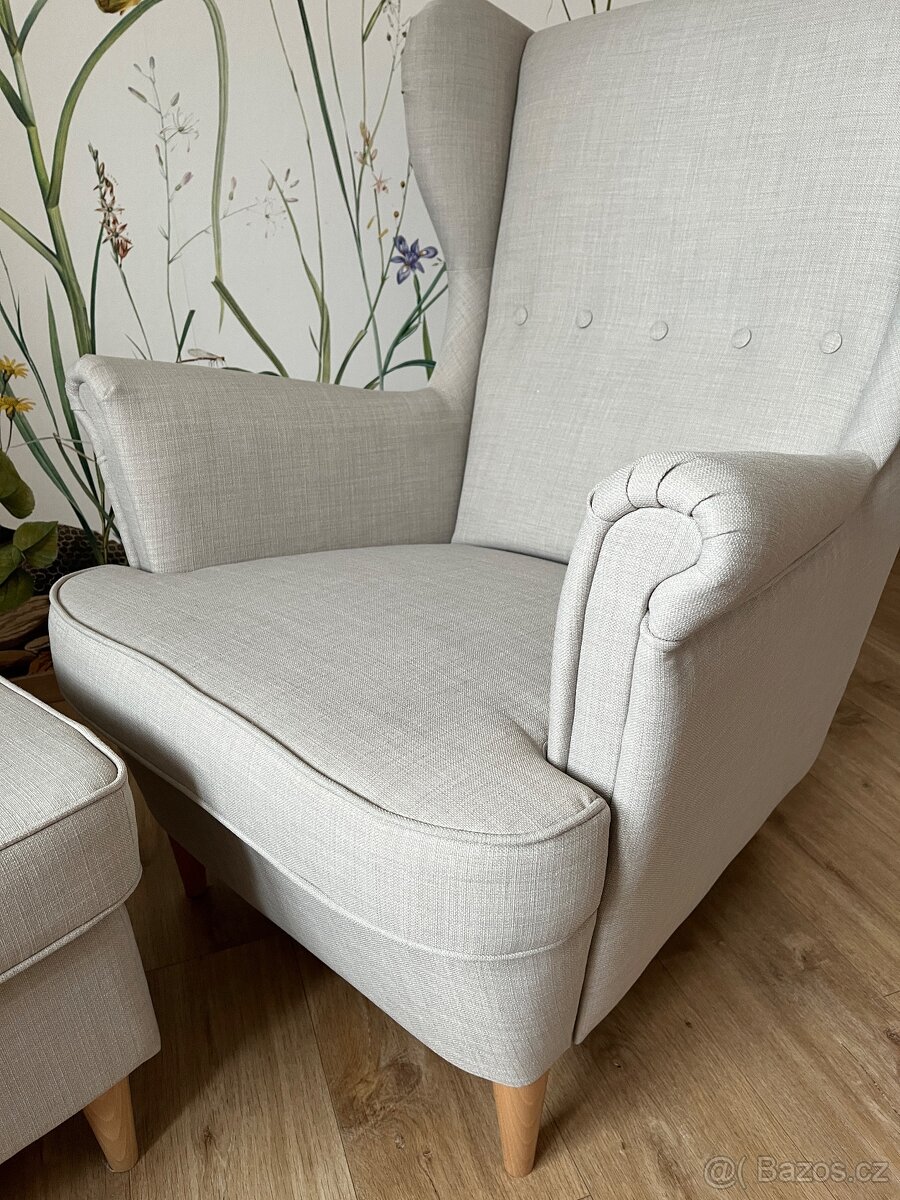 Křeslo ušák - Ikea STRANDMON - 7