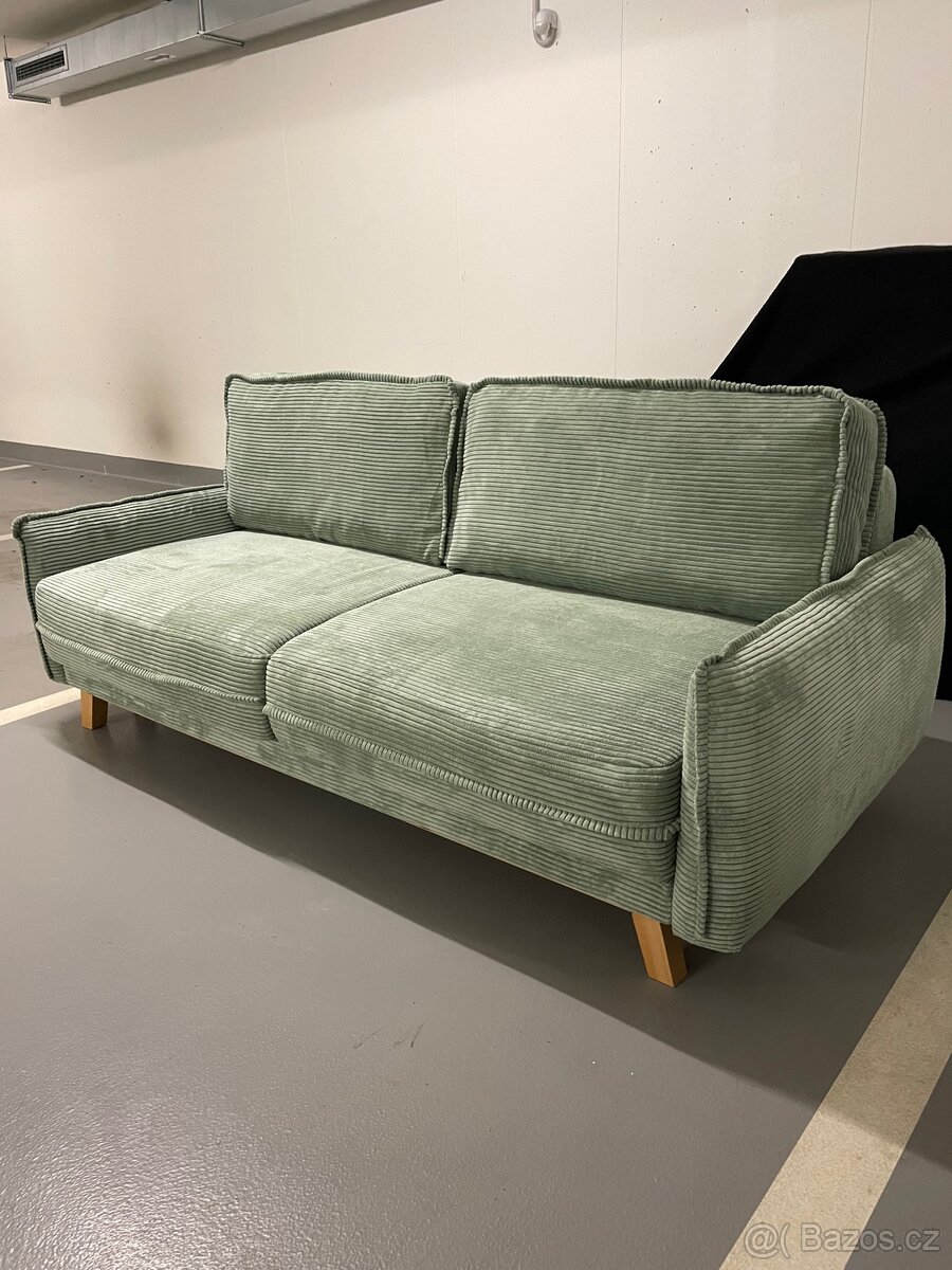 Manšestrová rozkládací pohovka 218 см - 7