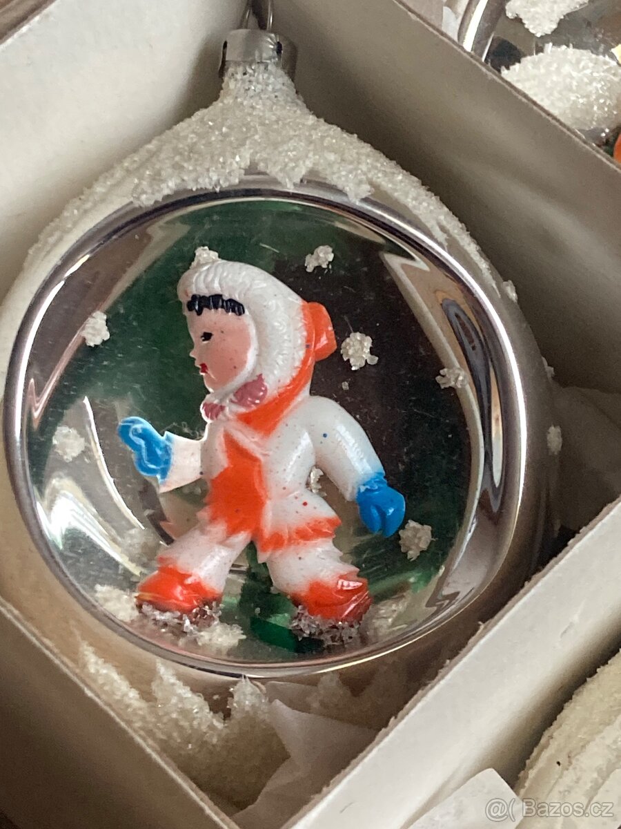 Staré vánoční ozdoby s vlepem - 7