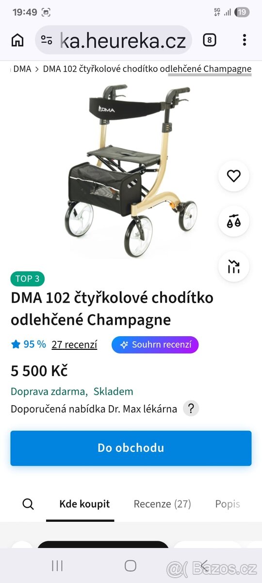 chodítko se 4 koly DMA - 7