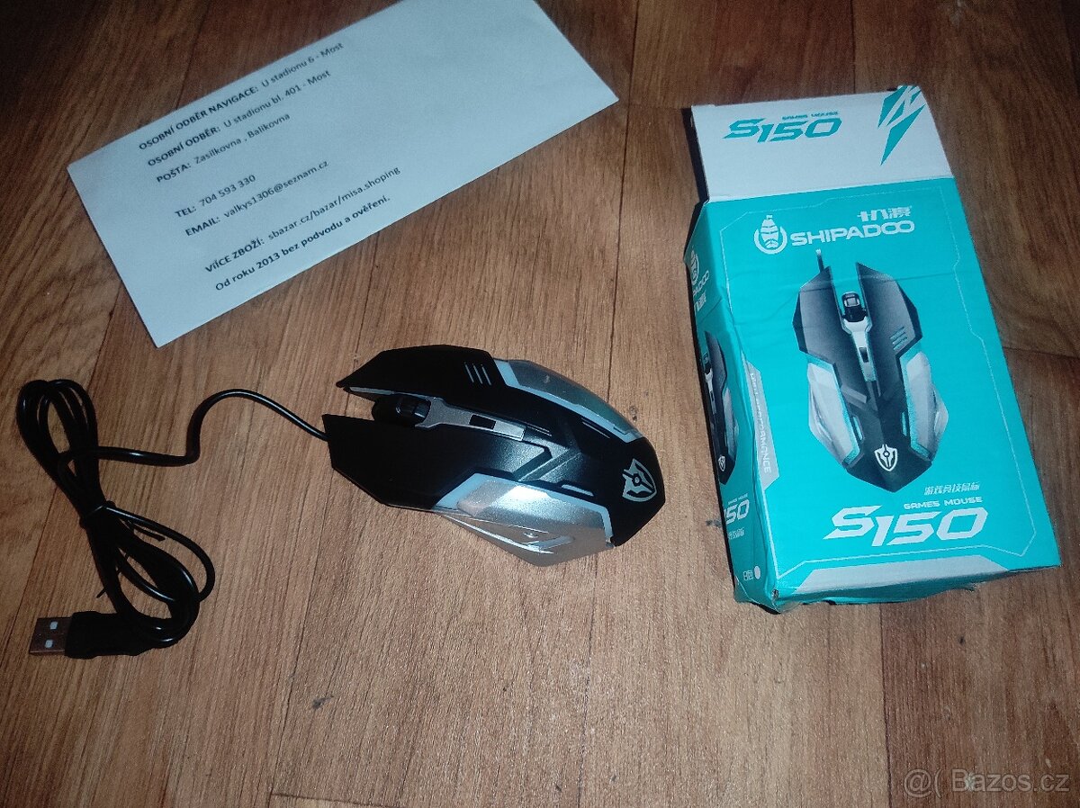 nové herní kabelové herní myši, RGB podsvícené - 7