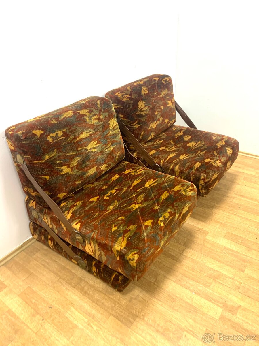 Retro kresla 70. léta rozkládací - 7