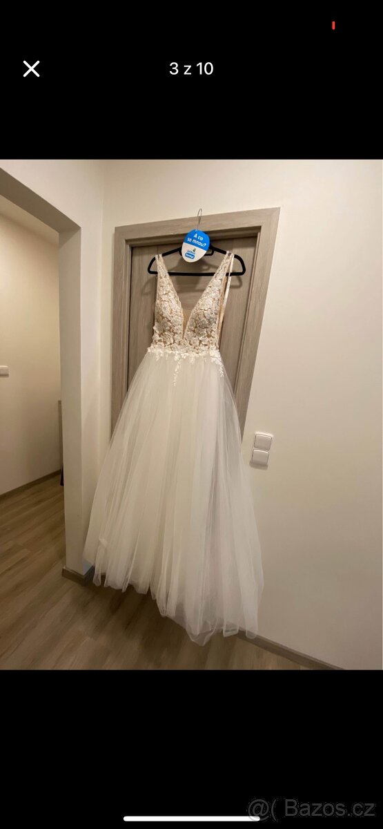 Svatební šaty velikosti 38 - 7