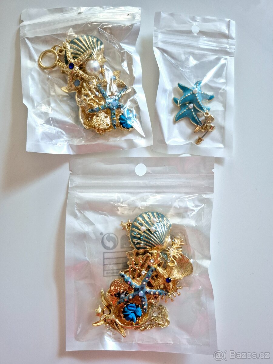 Nový set náramek, náhrdelník, náušnice. - 7