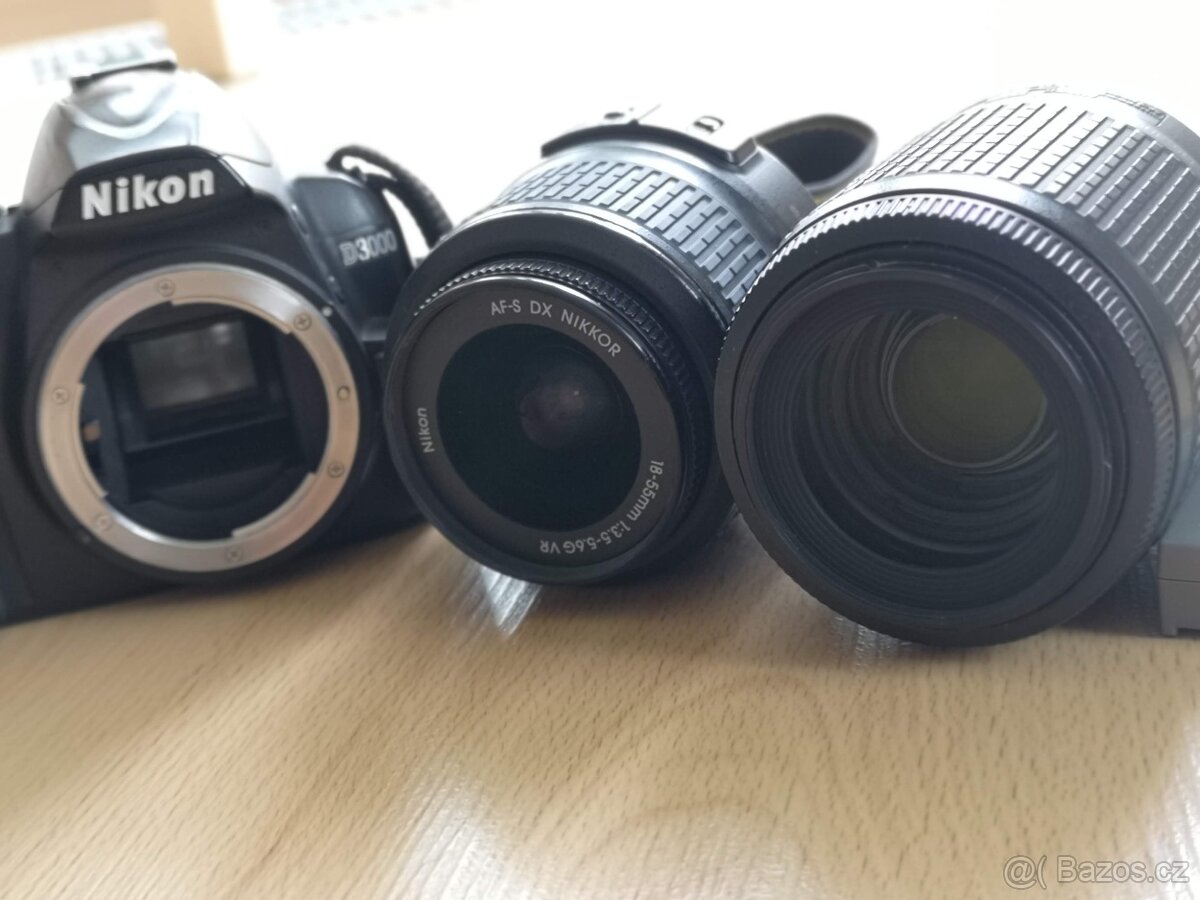 Nikon D3000 vč. objektivu 18-55mm VR a 55-200mm VR - 7
