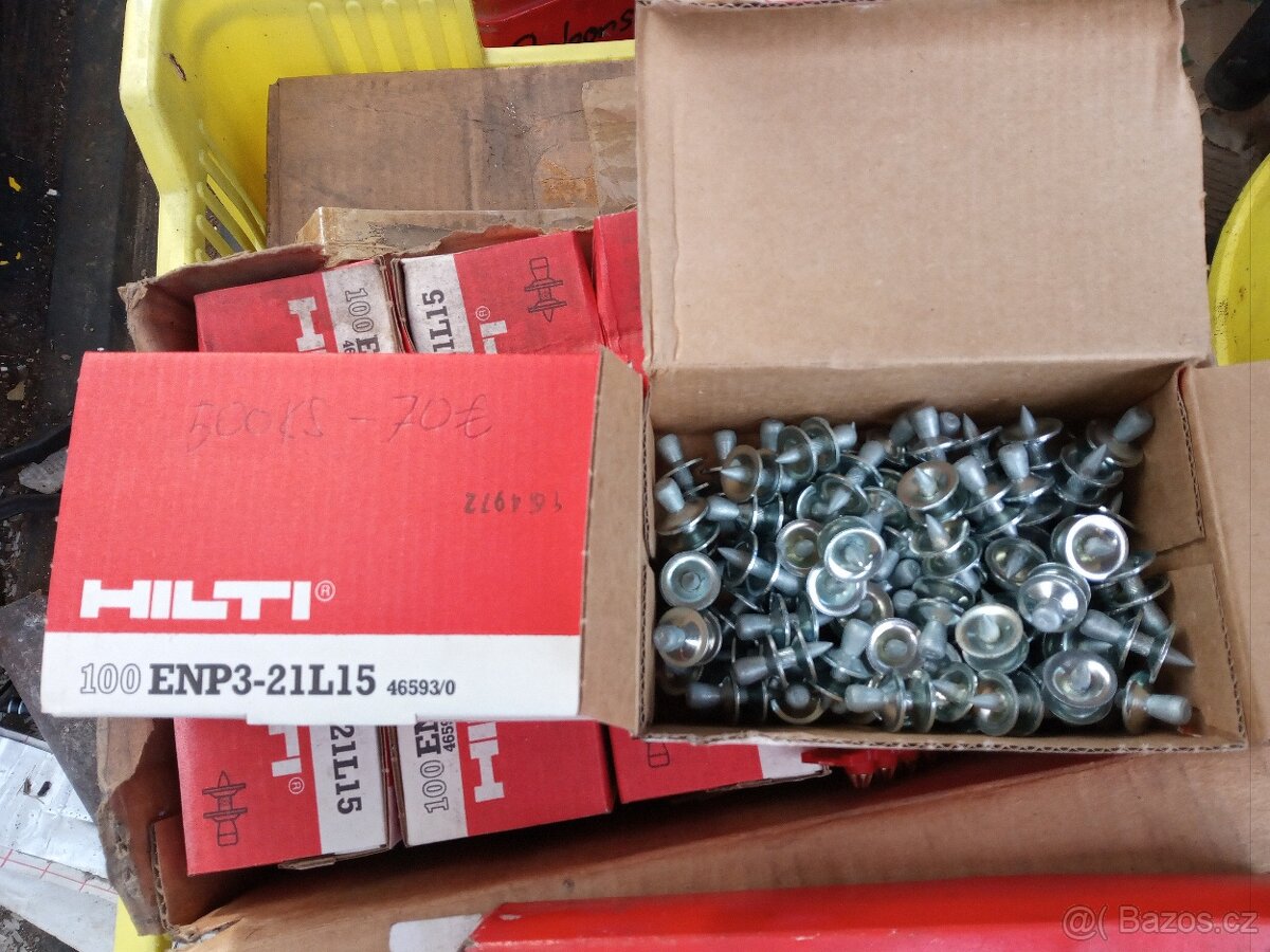 Hilti DX 350,dx 650.Prachové patrony a hřeby - 7