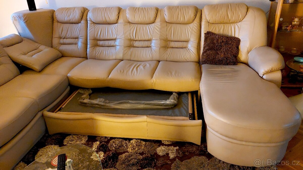 Kožená sedací souprava do U - 7