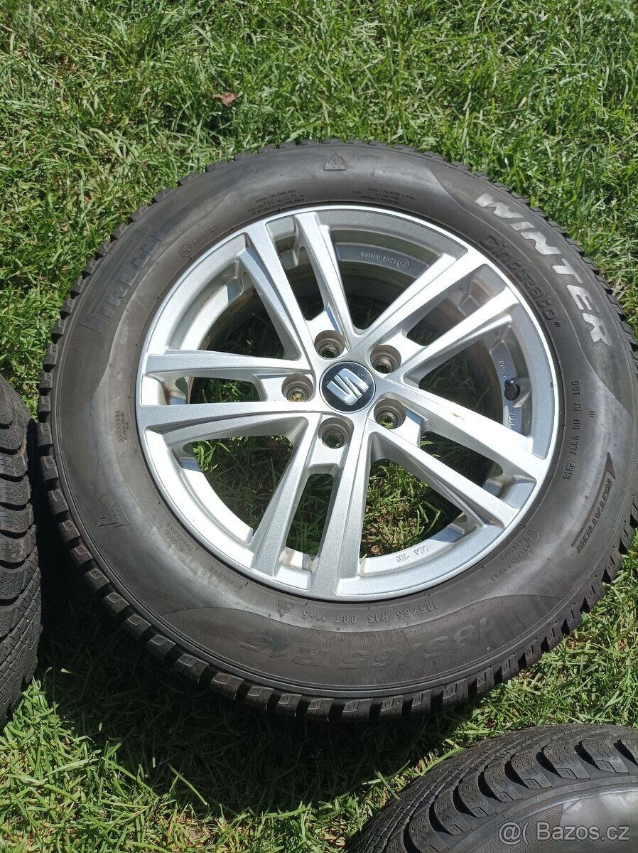 Zimní sada originál Seat 5x100 Pirelli 185/65/15 Ibiza - 7