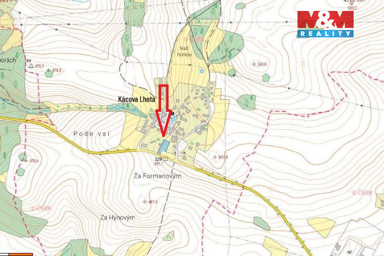 Prodej pozemku k bydlení, 1771 m², Kácova Lhota - 7