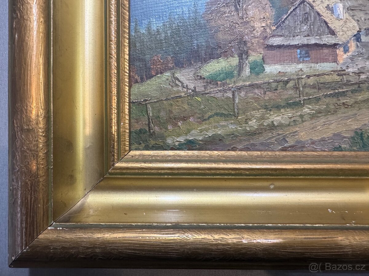 obraz Krajina s chalupou - 7