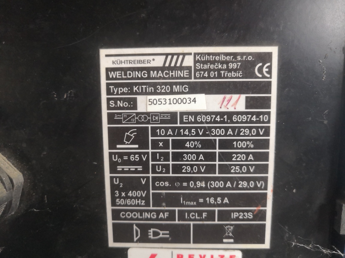 svářečka CO Kuhtreiber Kitin 320 MIG - 7