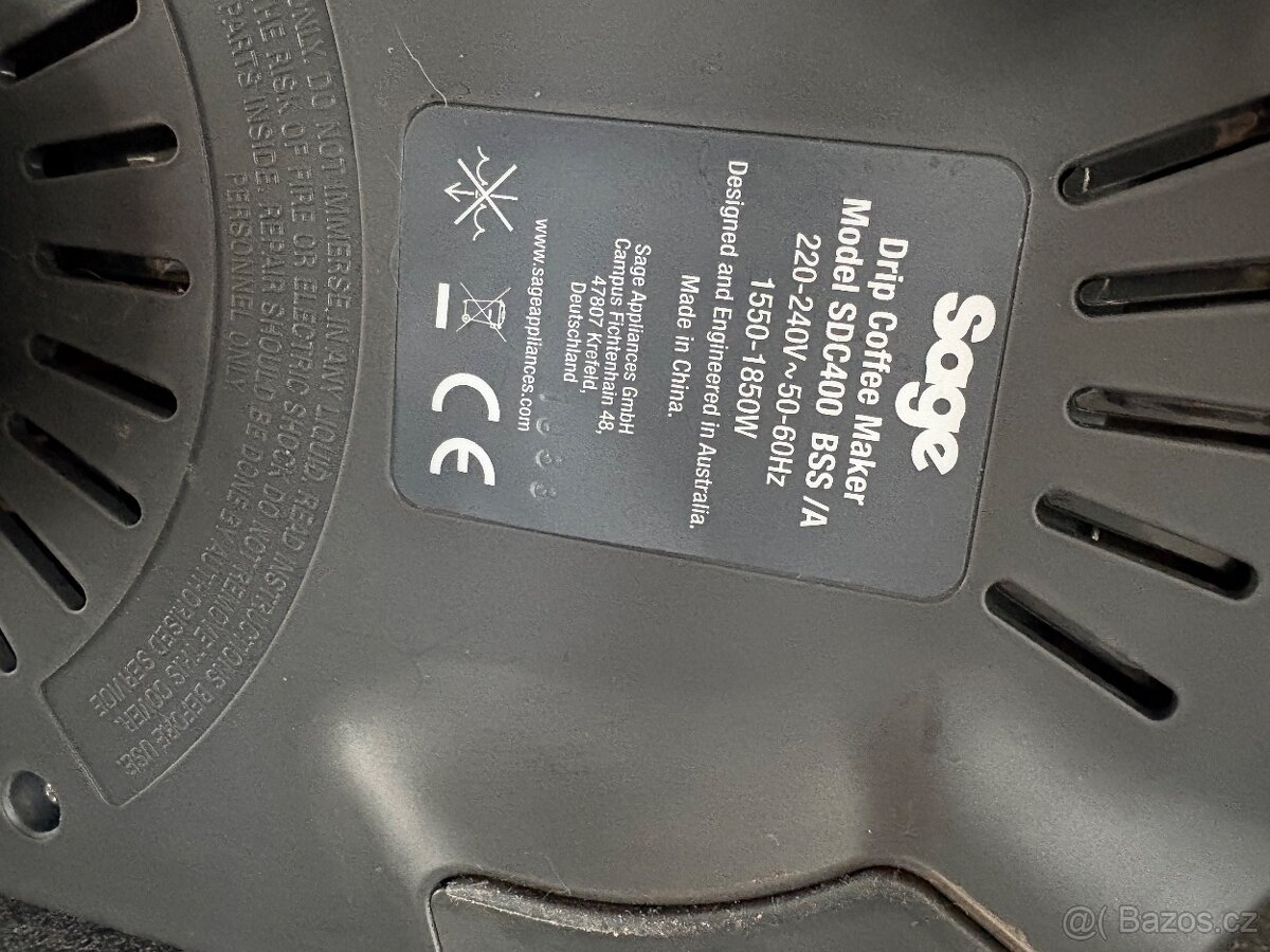 Sage Precision Brewer SDC400 – překapávací kávovar - 7