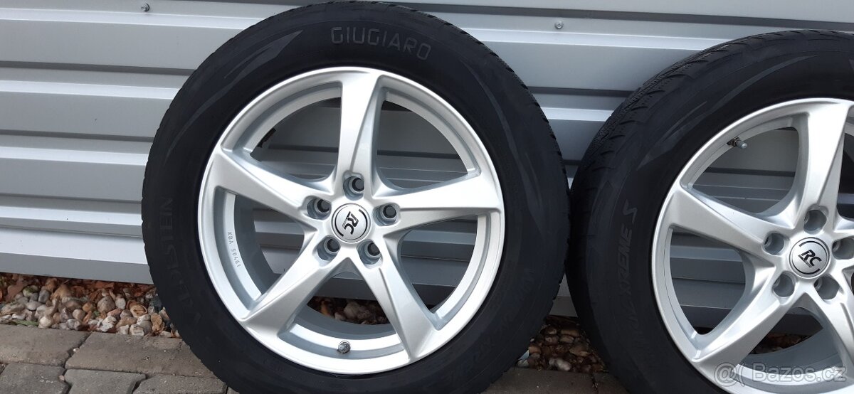 Alu sadu 5x112 r17 RC vw Tiguan zimní pneu - 7