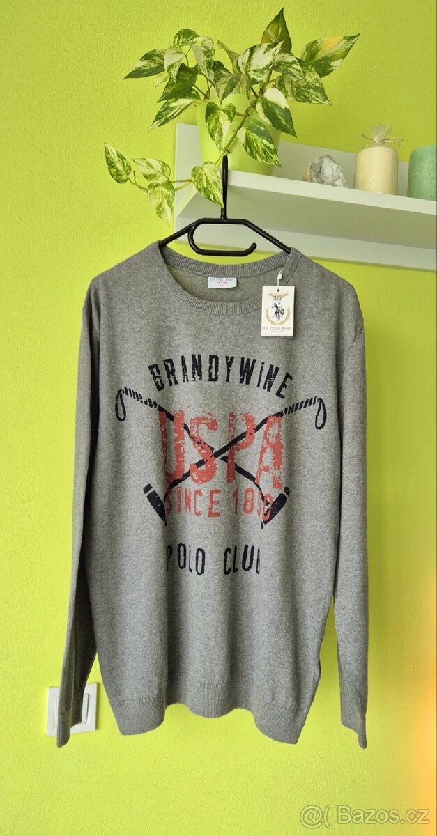 Šedý pánský svetr s nápisem - 7