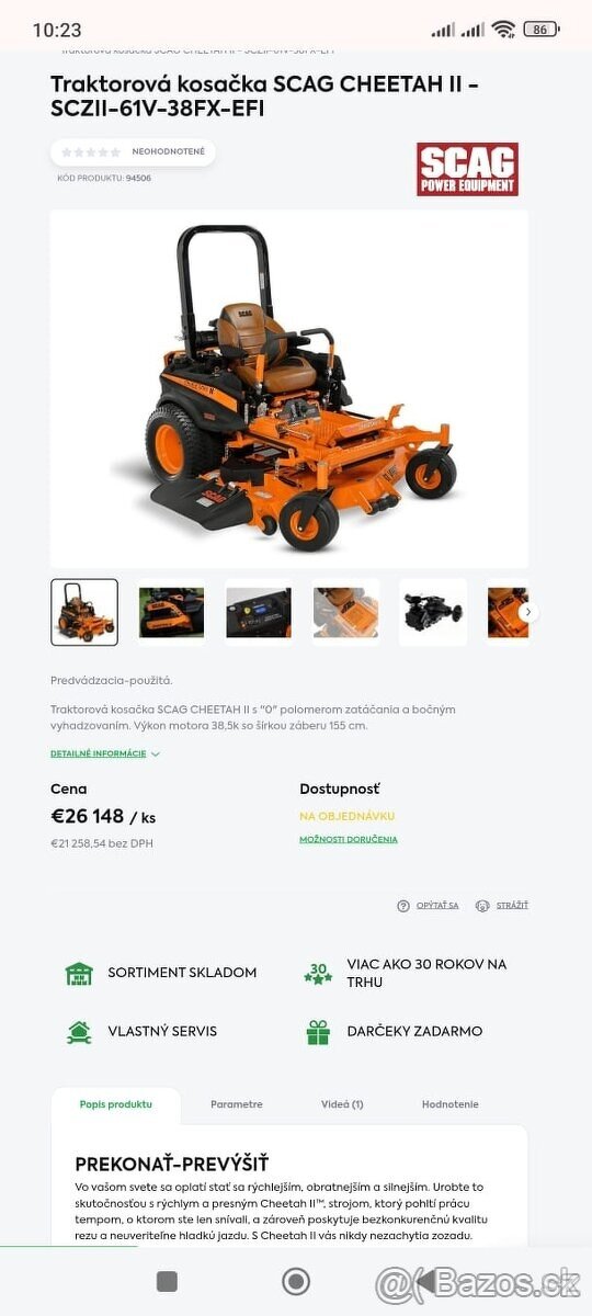 ♻️Profi rider /traktor. sekačka/ SCAG, Kawasaki motor. USA♻️ - 7