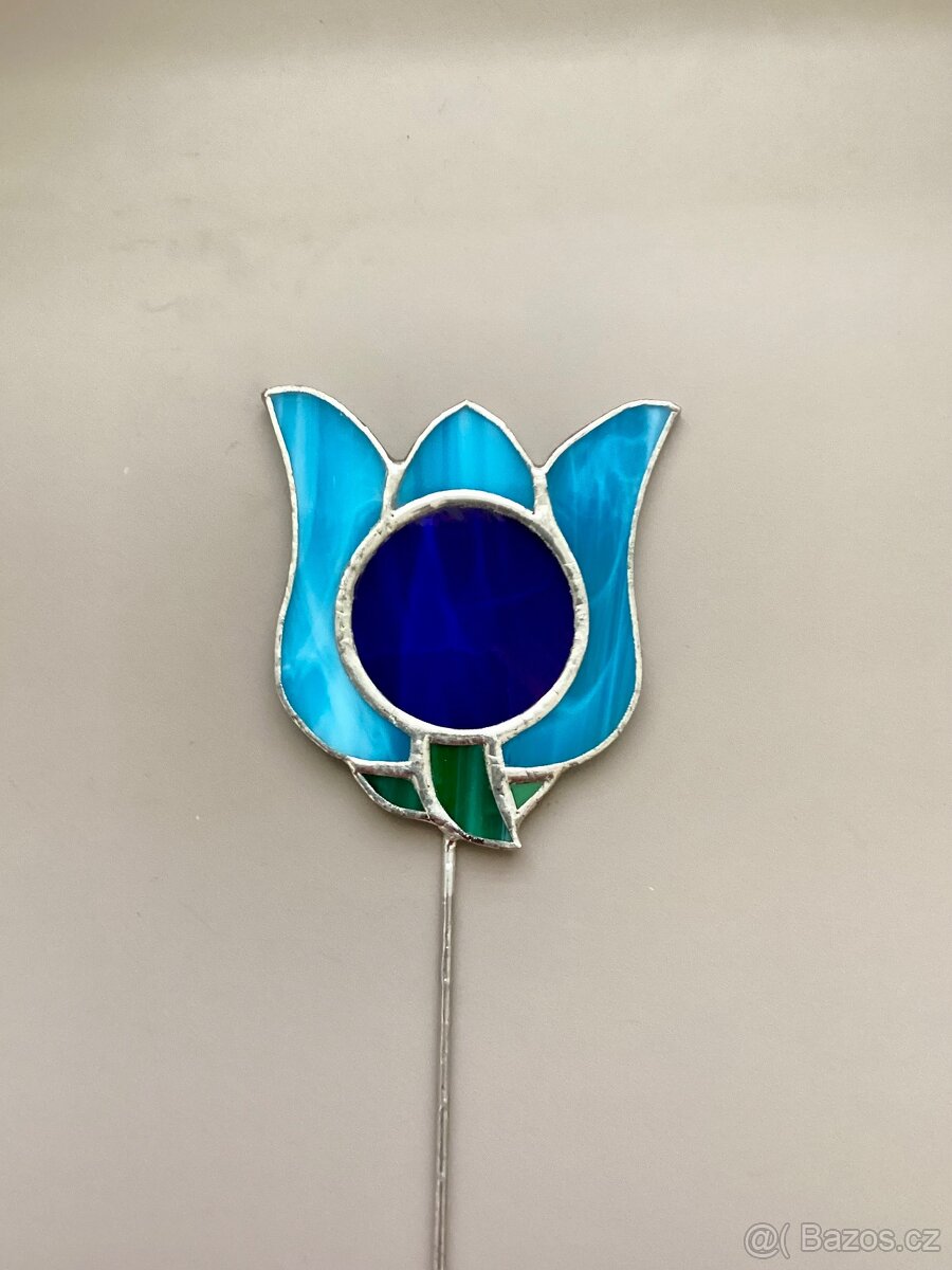 Vitrážový zápich do květináče - 7