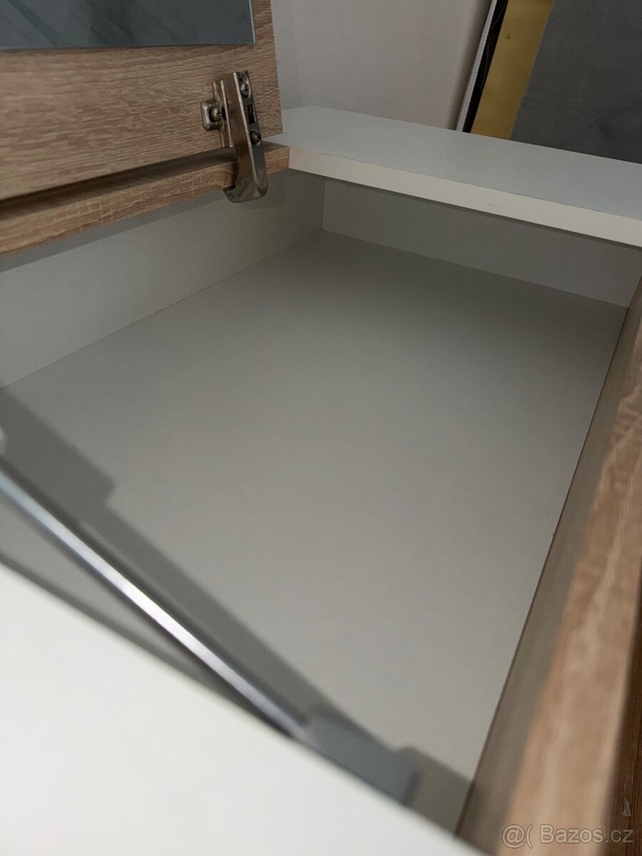 Toaletní stolek / psací stůl bílá / dub sonoma - 7