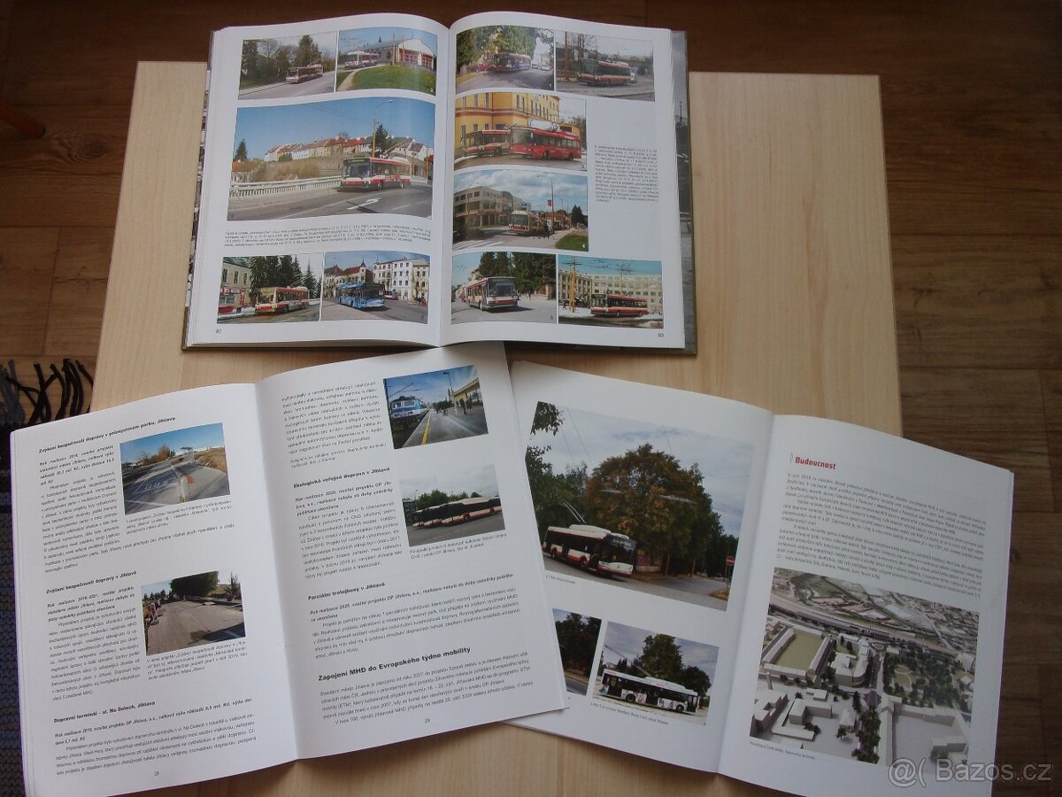 JIHLAVA - 3x KNIHA TRAMVAJE, TROLEJBUSY, AUTOBUSY - 7
