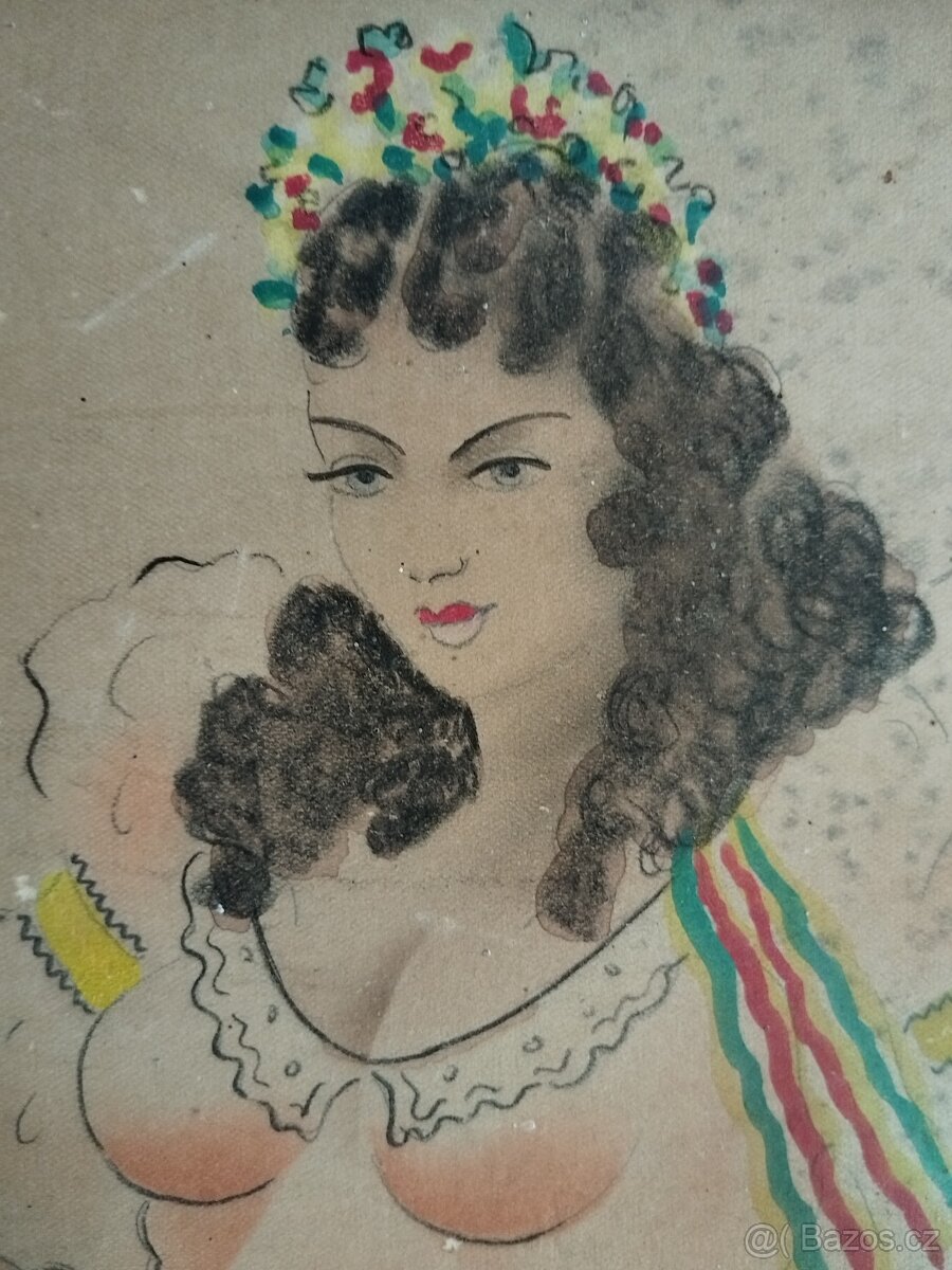 obraz TANEČNICE, sign. Jaroslav Štika - 7