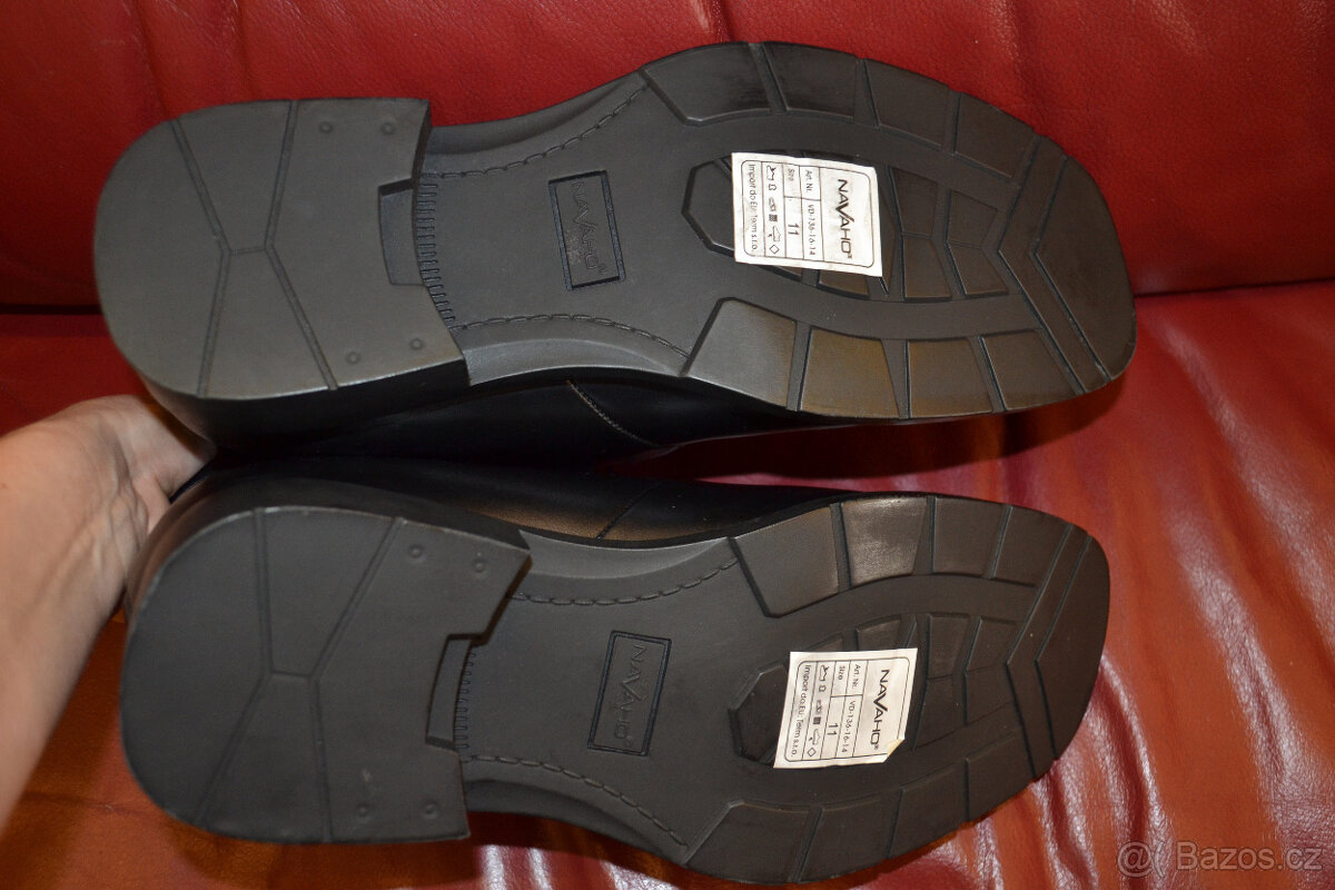 Nové zateplené kožené boty zn. Navaho vel.11 (45) - 7