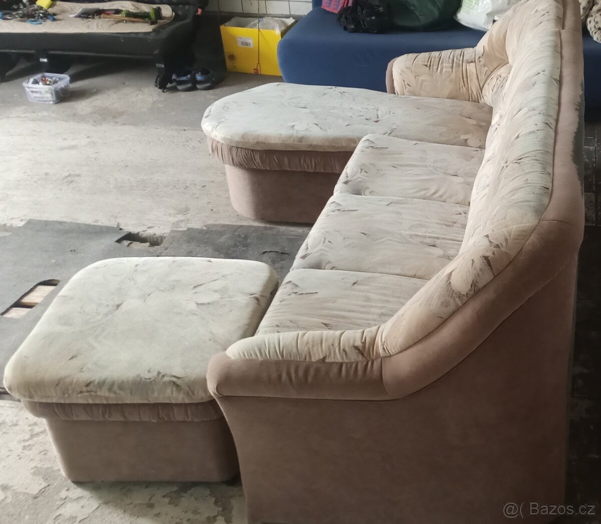 Rohová sedačka +taburet - 7