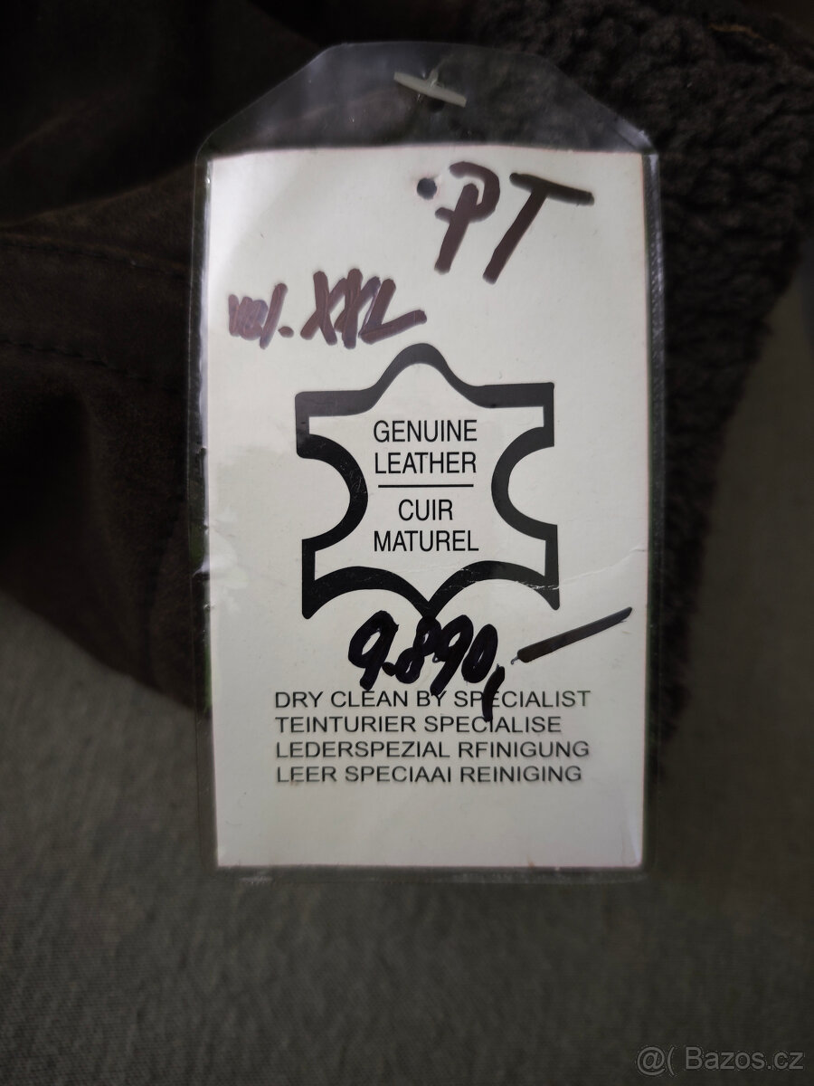 KOŽENÁ BUNDA S KOŽÍŠKEM - PILOTKA, NOVÁ S VISAČKOU - 7