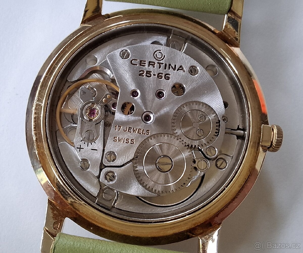 Pánské zlaté náramkové hodinky Certina 14K - 7