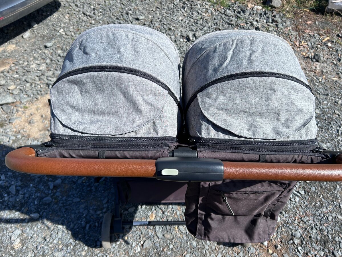 Sourozenecký kočárek X-Lander + korbička - 7