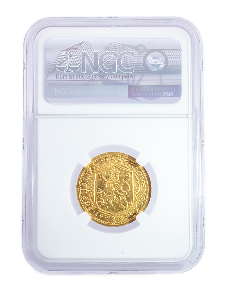 Svatováclavský 2 Dukát 1932, certifikace NGC MS 62 - 7