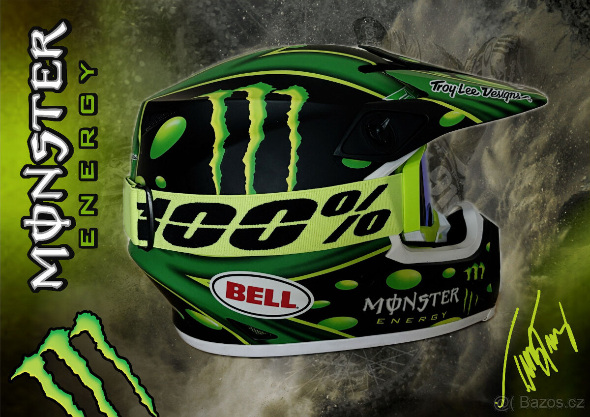 BELL MX-9 MIPS Showtime Replika Monster Svart/Grön - 7