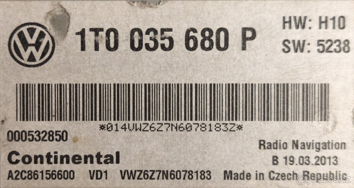 VW RNS510 1T0035680P LED aktualizované - 7