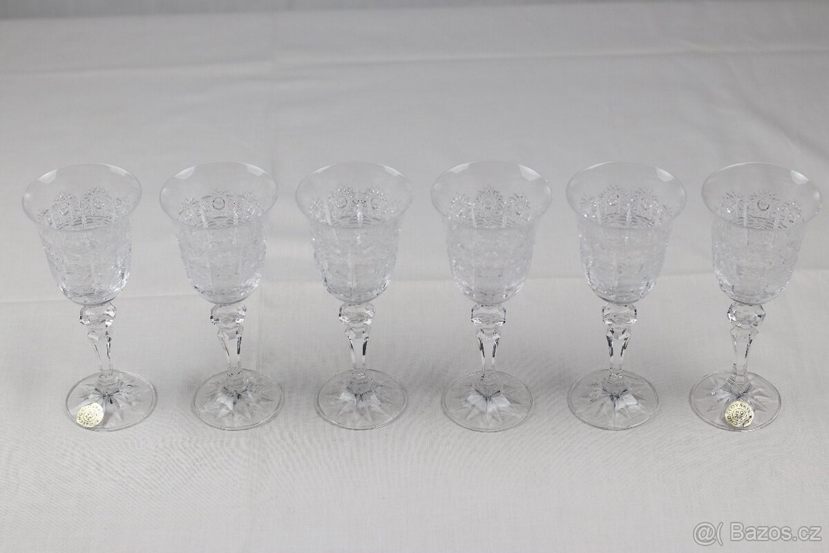 Broušené skleničky křišťál 24% PbO - 7